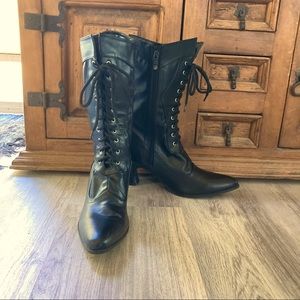 🖤 Black Ellie Victorian zip up boots